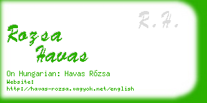 rozsa havas business card